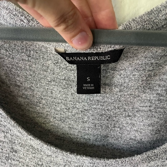 Banana Republic Drapey Pocket Scoop Neck in Heather Gray Women’s Size S - Picture 5 of 12